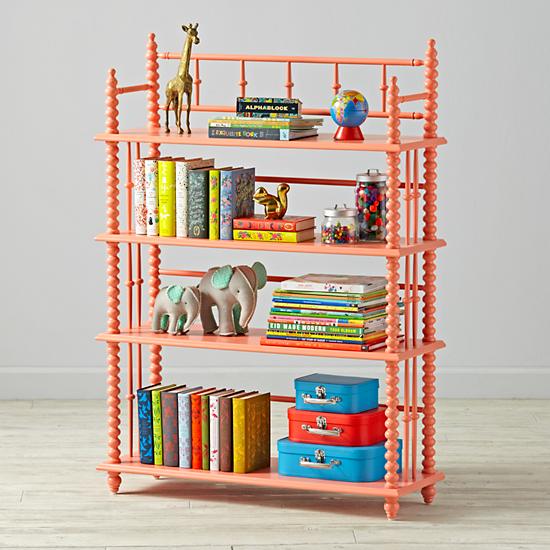 Coral Jenny Lind Bookcase