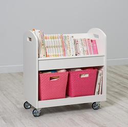 White Local Branch Library Cart