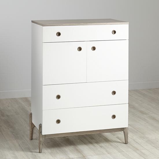 Wrightwood Grey Stain And White Armoire Kids Dresser