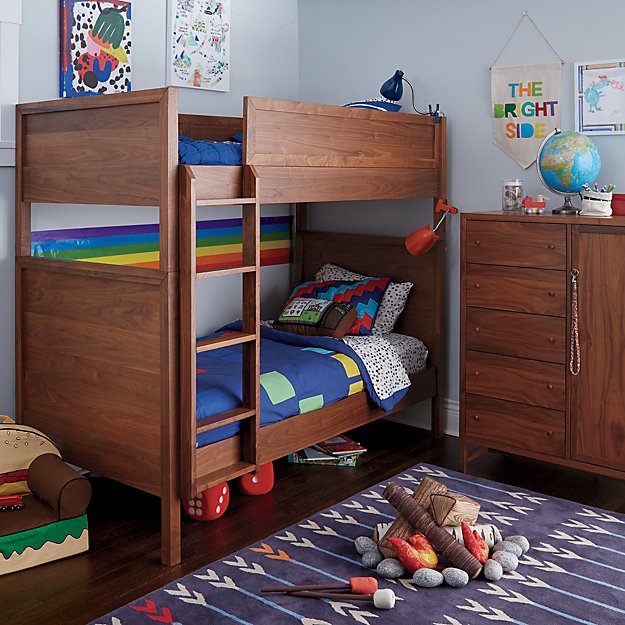 Taylor Walnut Twin-Over-Twin Bunk Bed