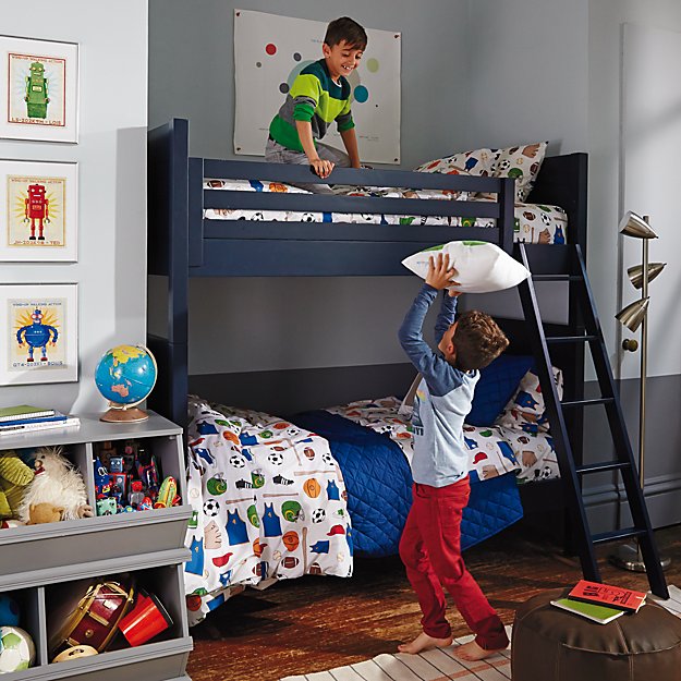 Uptown Midnight Blue Twin Bunk Bed