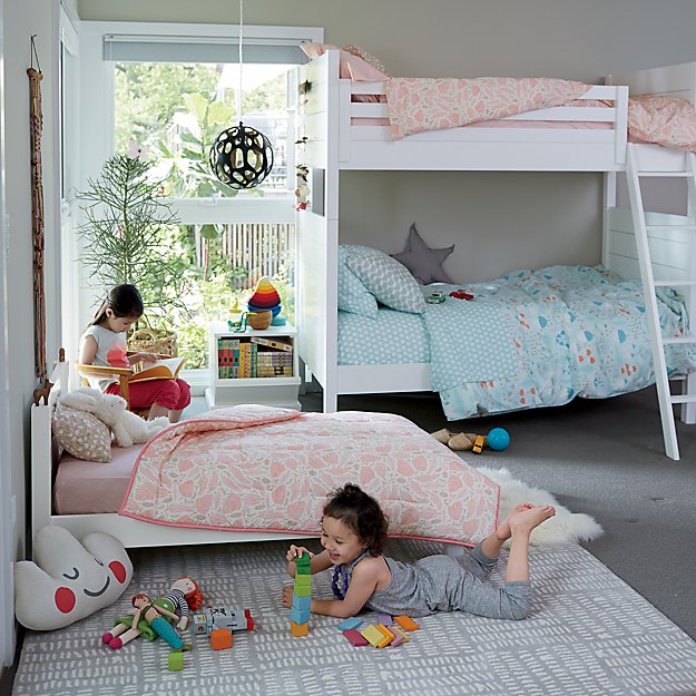 Uptown White Twin Bunk Bed