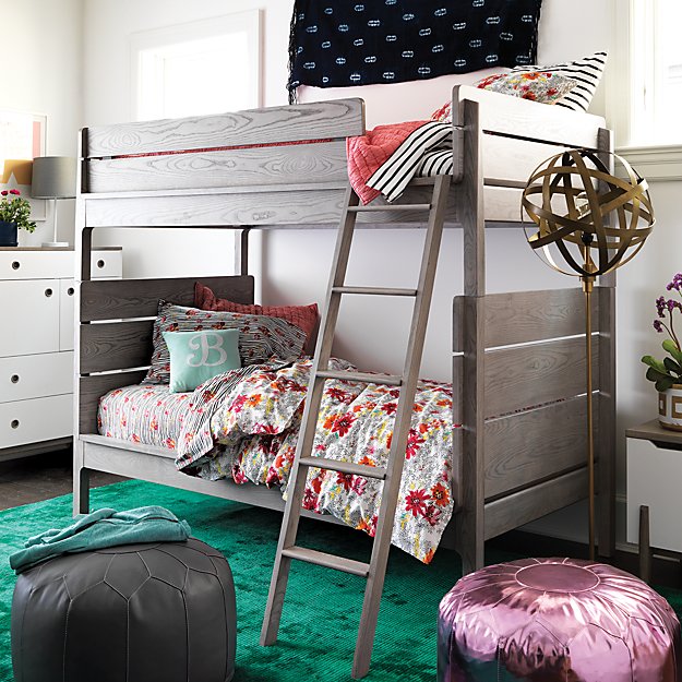 Wrightwood Grey Stain Twin Bunk Bed