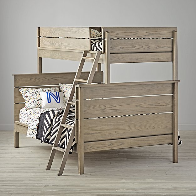Wrightwood Twin-Over-Full Grey Stain Bunk Bed